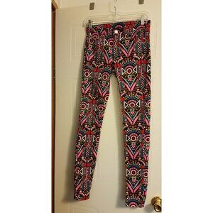 Divided by H&M Girls multi color tribal heart print Skinny Pants Size 6 EUR 36
